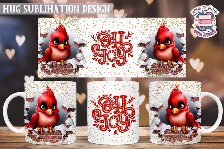Christmas Mug Wrap Sublimation Funny Quote 3D Wall Animal