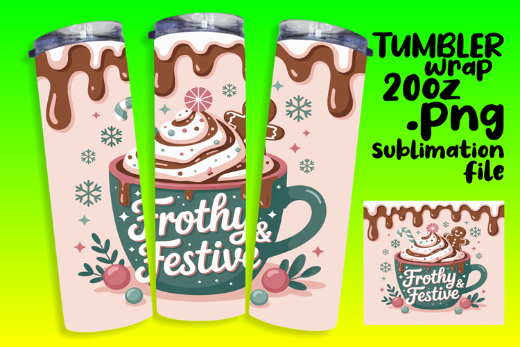 STUNNING 20oz Sublimation Tumbler , Holiday
