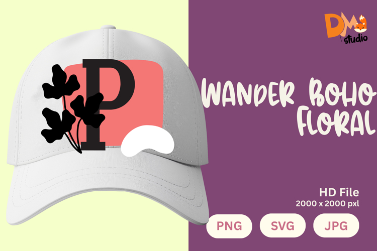 Wander Boho Floral Monogram