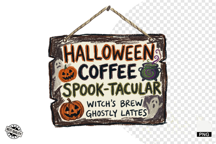 Halloween Coffee Signs PNG