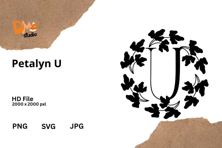 Floral Monogram Letter Svg Image 12