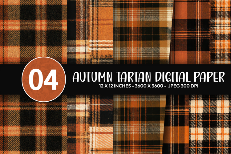 Autumn Tartan Digital Paper