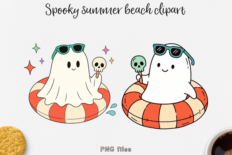 Summer Halloween Clipart Beach PNG Designs.