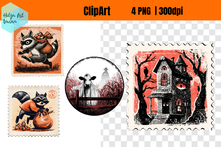 ClipArt | Retro Halloween Sublimation
