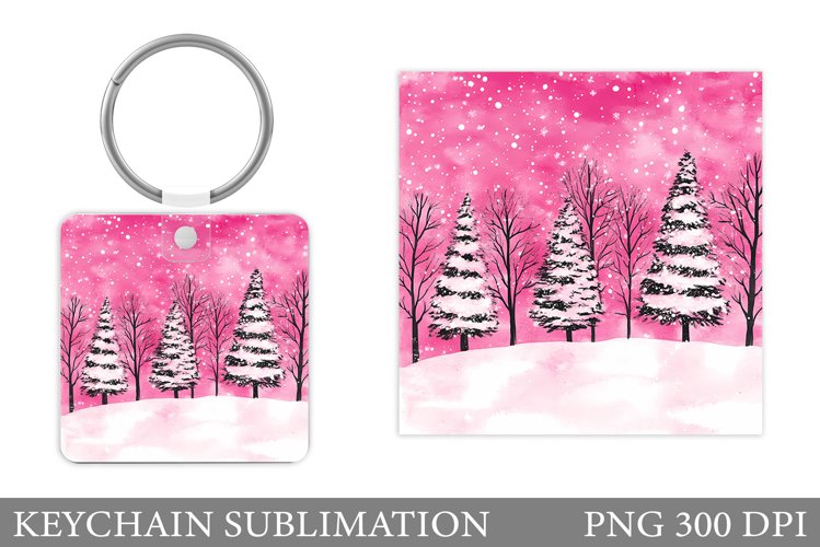 Christmas Tree Keychain. Christmas Keychain Sublimation