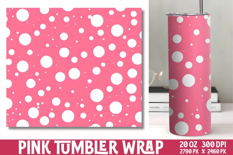 Pink Digital Paper Tumbler Wrap
