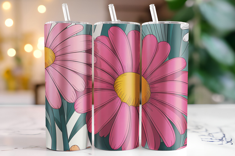 Flowers Tumbler Wrap | Sublimation | Tumblers