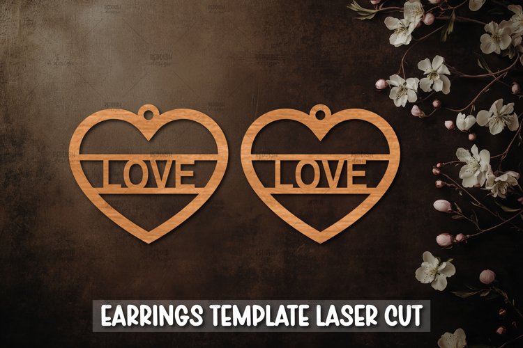 Heart Earrings Svg Image 12