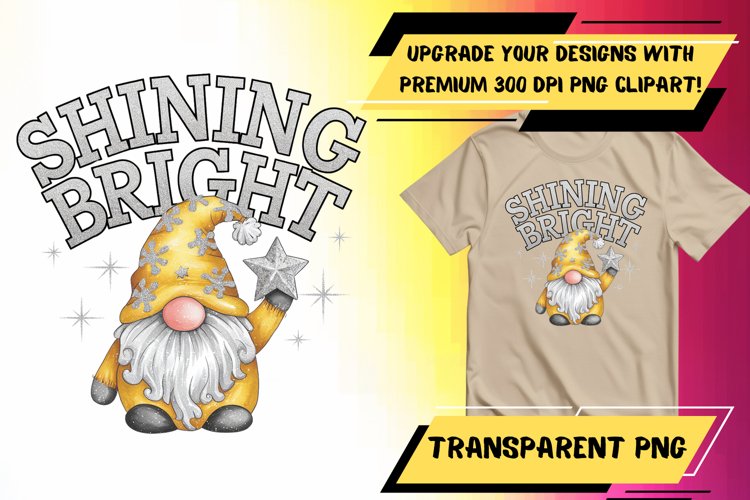 Charming PNG Design for T-Shirt Sublimation , Gnome