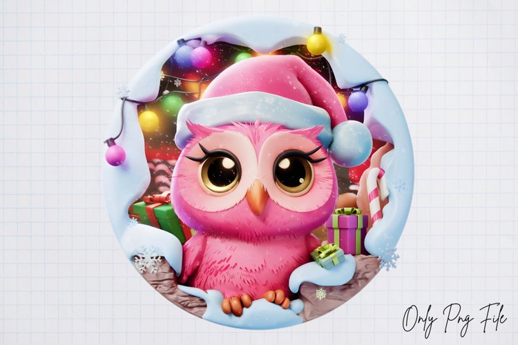 3D Pink Christmas Ornament Break clipart png