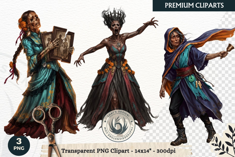 The Marigold Veil Day of the Dead Fantasy RPG Clipart