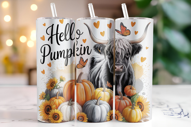 Hello Pumpkin Tumbler Wrap | Sublimation | Tumblers