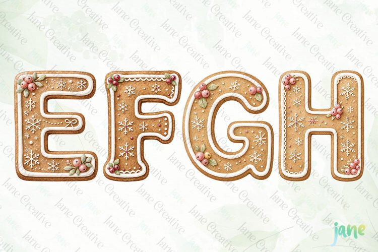Cookie Letters Clipart example image 1