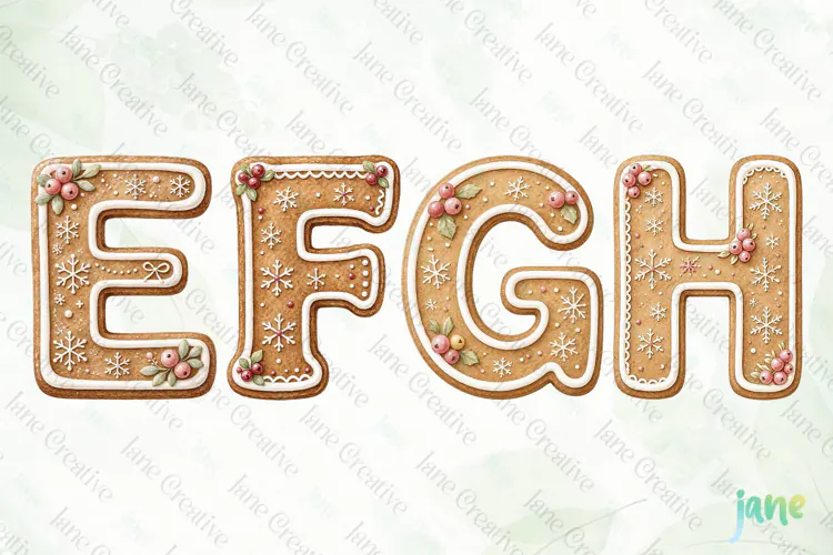 Cookie Letters Clipart