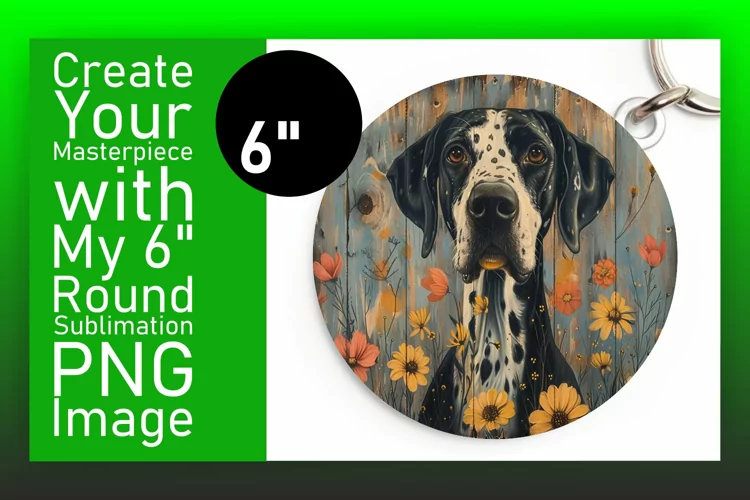 Vibrant Doggy Keychain & Coaster