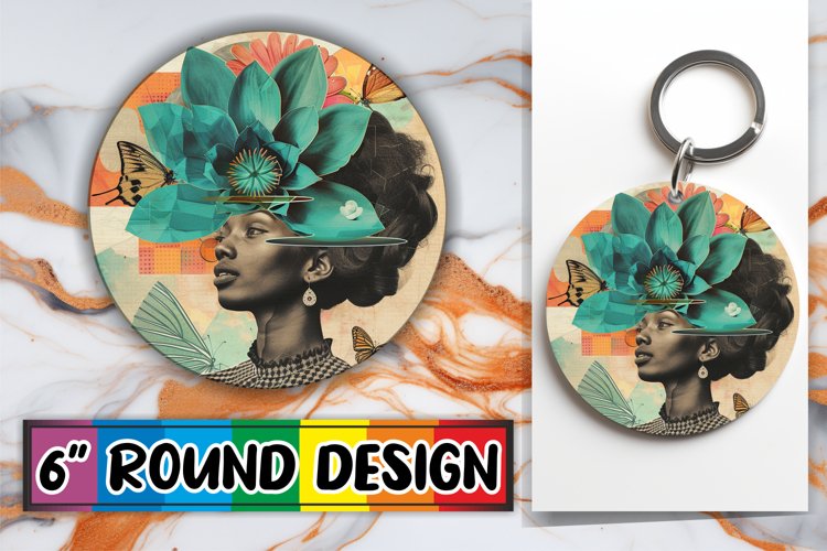 Artistic Black Woman Wrap Tumbler Abstract Sublimation PNG example image 1