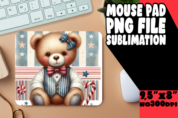 UNIQUE DESK MAT PLAYFUL PNG, Teddy Bear