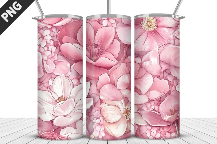 Flowers Tumbler Wrap | Sublimation Design | Tumbler PNG