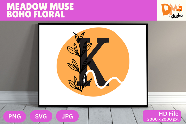 Floral Monogram Letter Svg Image 2