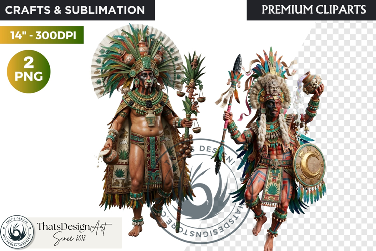 Aztec Deities Pantheon Cliparts | Ancient Mythology gods PNG