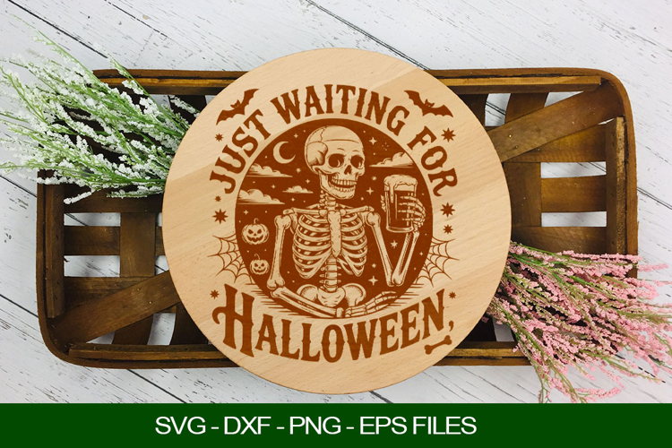 Just waiting for halloween Cutting Board SVG