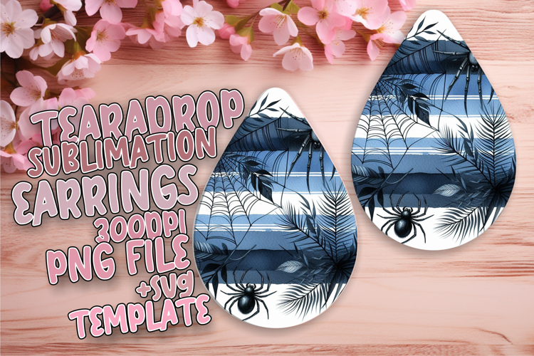 Bold Teardrop Earrings PNG Artwork , Halloween
