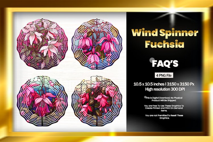 Fuchsia Wind Spinner Sublimation - 04 Variations example image 1