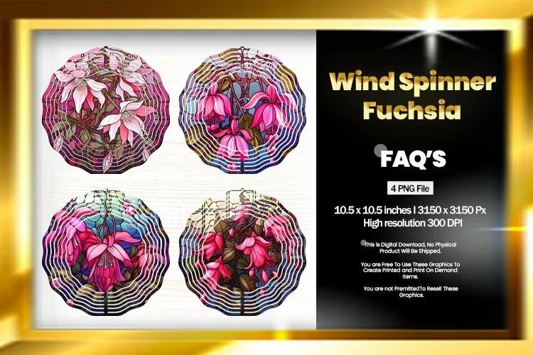 Fuchsia Wind Spinner Sublimation - 04 Variations
