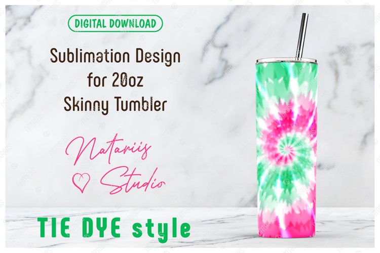 Tie Dye pattern for 20oz SKINNY TUMBLER.