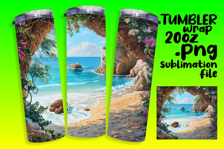 Lush Greenery Tumbler Sublimation 20oz
