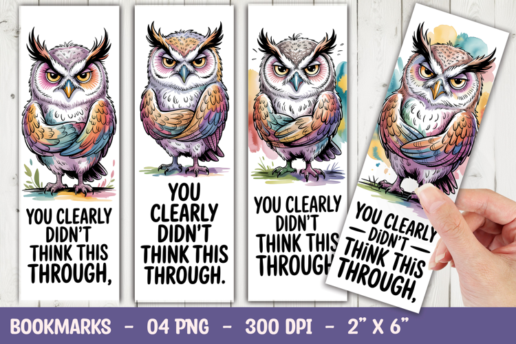Funny Owl Bookmark Sublimation