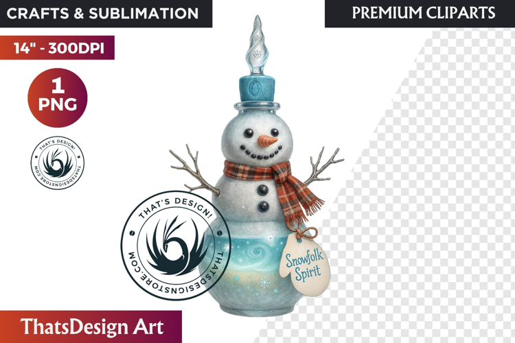 Christmas Winter Potion Bottles PNG, Magical Holiday Clipart