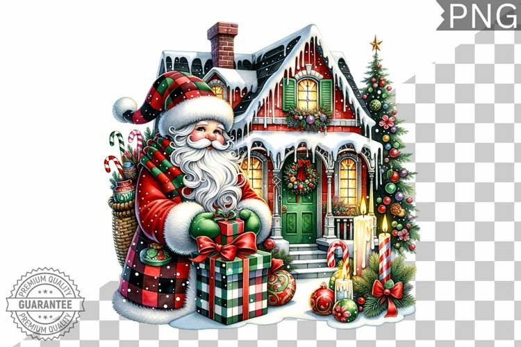 Christmas Santa Sublimation - Clipart PNG Design example image 1