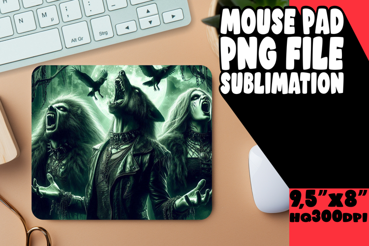 ENCHANTED mouse pad PNG Magic, Horror Halloween