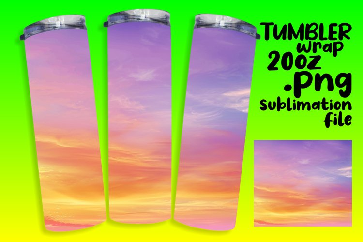 Eye-Catching Gradient Design Tumbler Wrap Sublimation 20oz