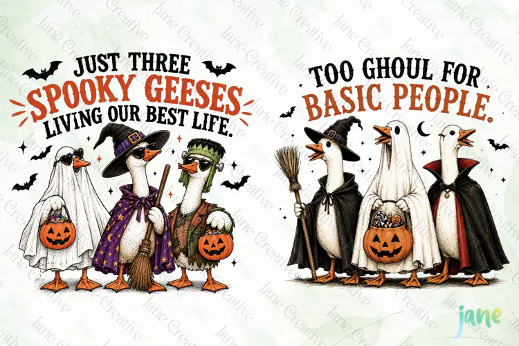 Funny Halloween Goose Clipart