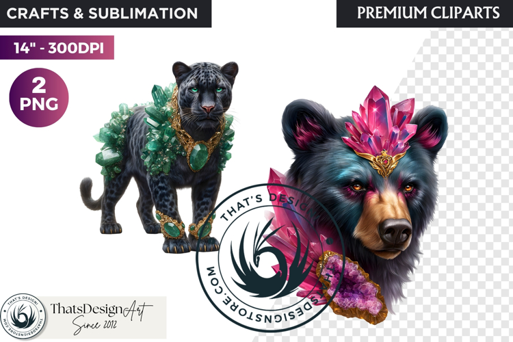 Fantasy Animal and crystal PNG Clipart scrapbooking