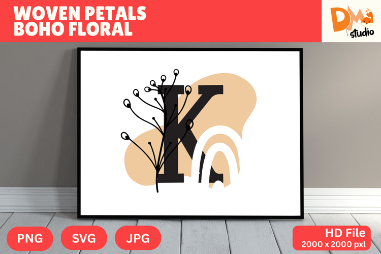 Floral Monogram Letter Svg Image 23