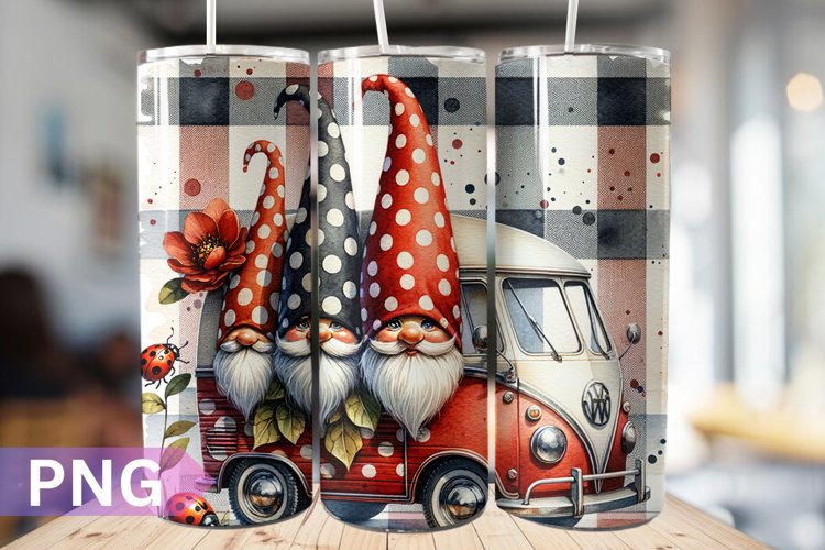Ladybug Tumbler Sublimation - 20 Oz Skinny Tumbler