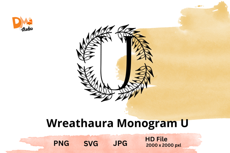 Wreath Monogram SVGs Image 17