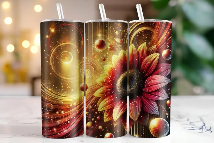 Flowers Tumbler Wrap | Sublimation | Tumblers