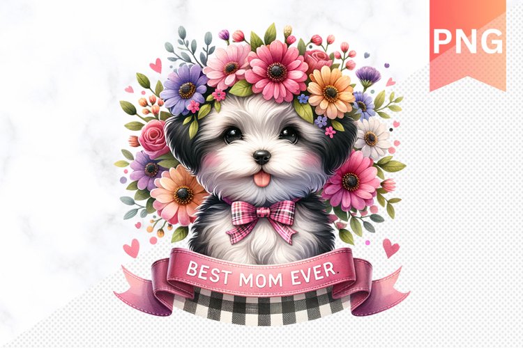 Best MOM Ever Sublimation - Mothers Day Clipart PNG Design