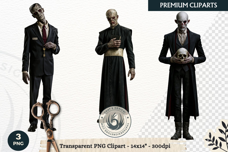 Dark Fantasy Halloween Horror Clipart PNG, Gothic Monster