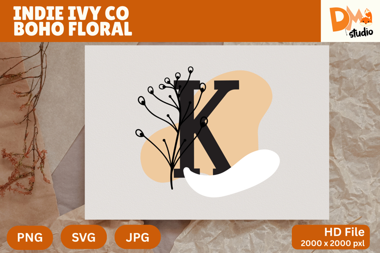 Floral Monogram Letter Svg Image 12