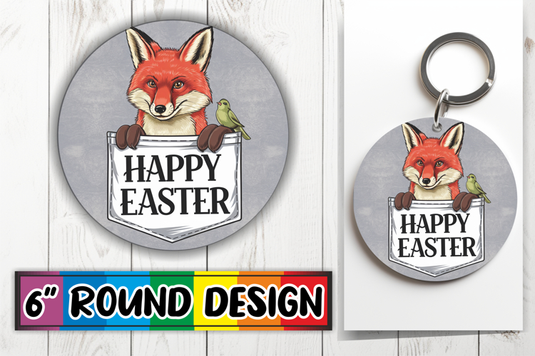 Blissful Keychain Sublimation PNG, Easter Animals