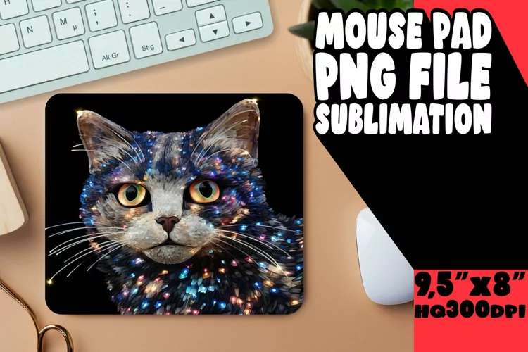 Jolly Cat Adventure Mouse Pad Design