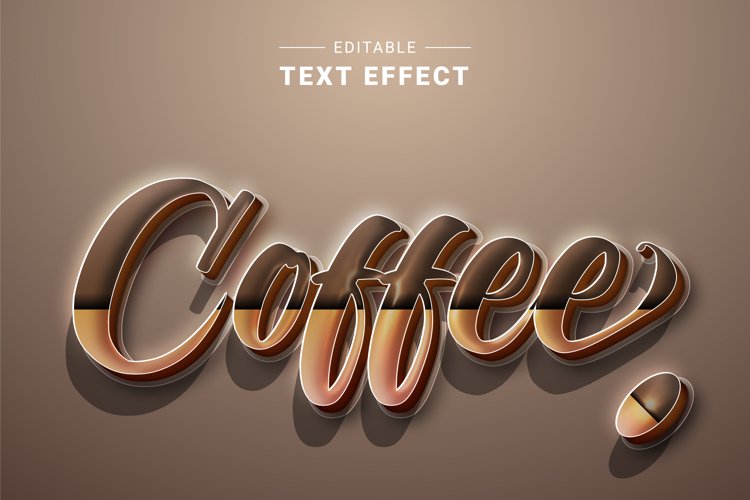 Editable Text Effect for Illustrator. Vector Graphic styles