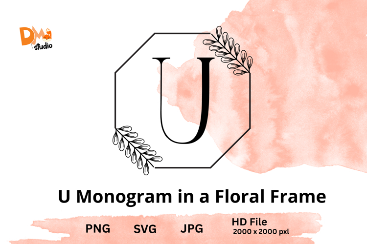 Monogram in a Floral Frame
