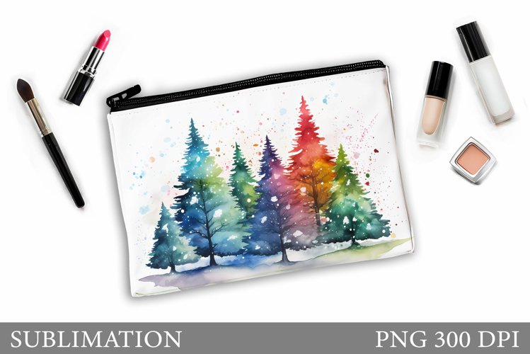 Christmas Tree Makeup Bag. Christmas Makeup Bag Design example image 1