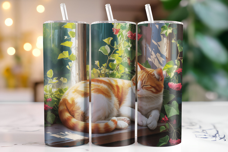 Cat Tumbler Wrap | Sublimation | Tumblers